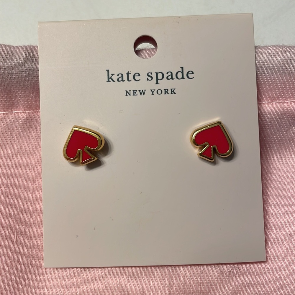Kate spade red spade earrings